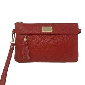 RED WRIST/ CROSSBODY BAG